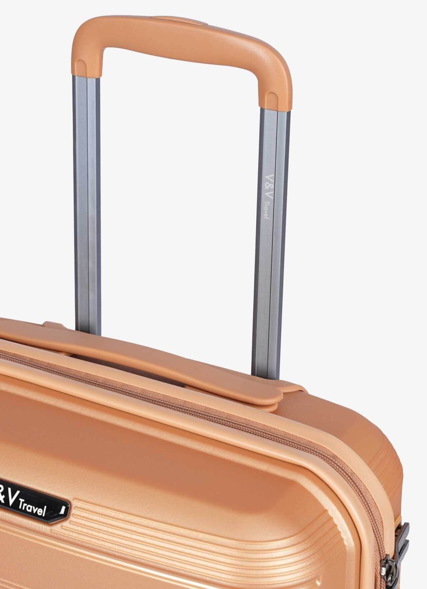 Suitcase V&V Travel Metallo 8023-65 Gold