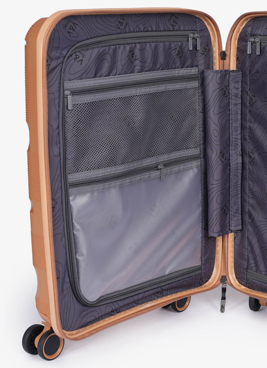 Suitcase V&V Travel Metallo 8023-65 Gold