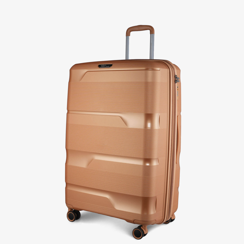 Suitcase V&V Travel Metallo 8023-75 Gold