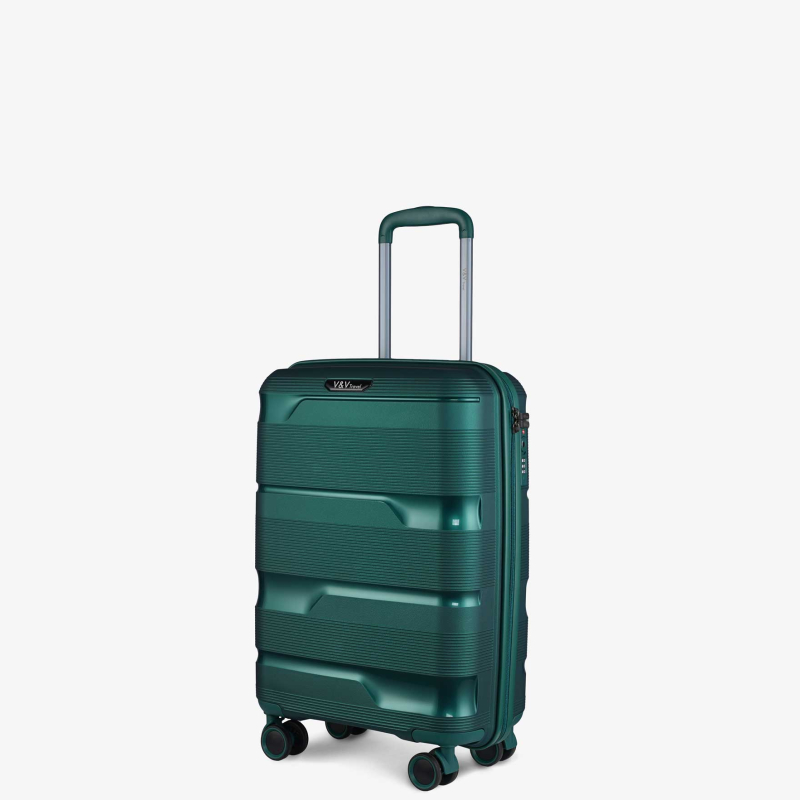 Suitcase V&V Travel Metallo 8023-55 Green