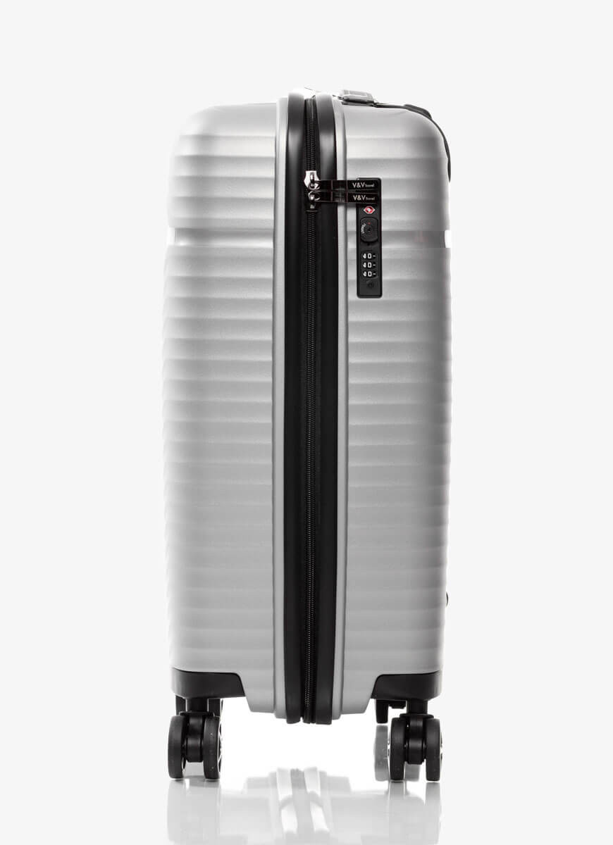 Suitcase V&V Travel Summer Brave 8018-55 Silver