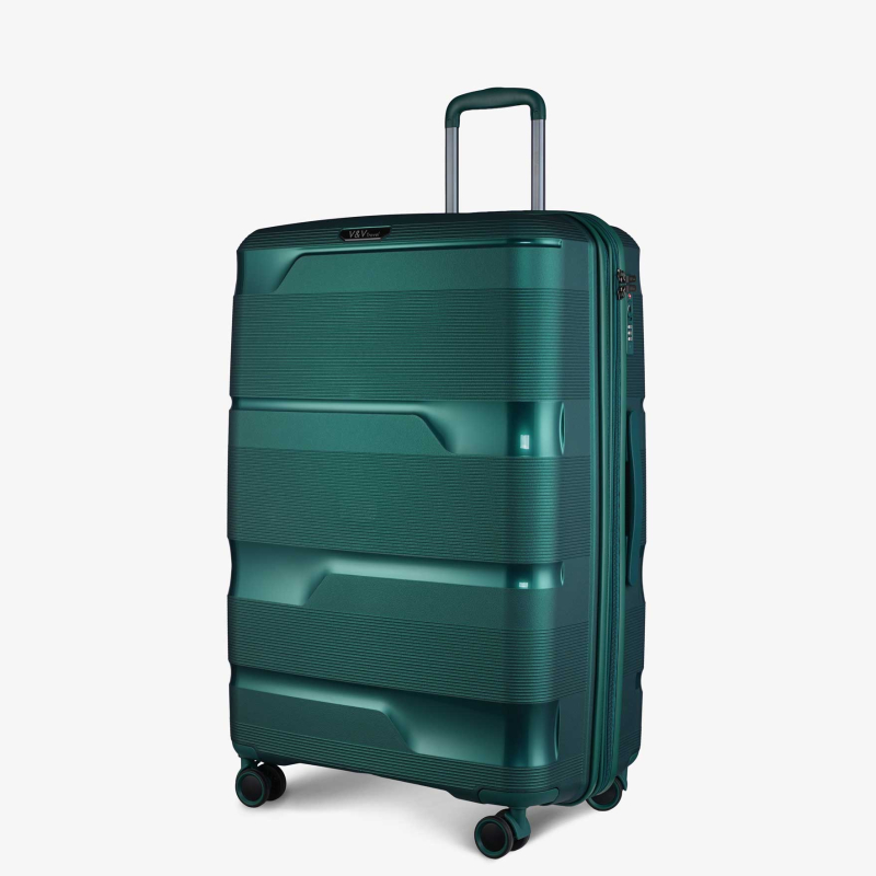 Walizka V&V Travel Metallo 8023-75 Green