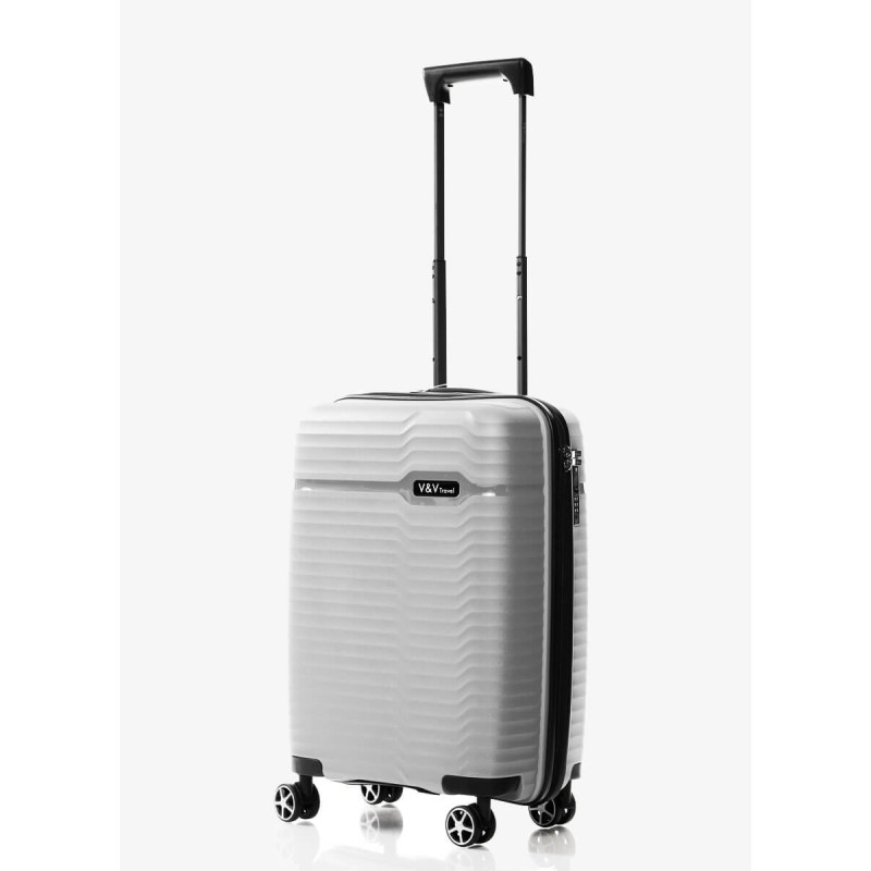 Suitcase V&V Travel Summer Brave 8018-55 Silver