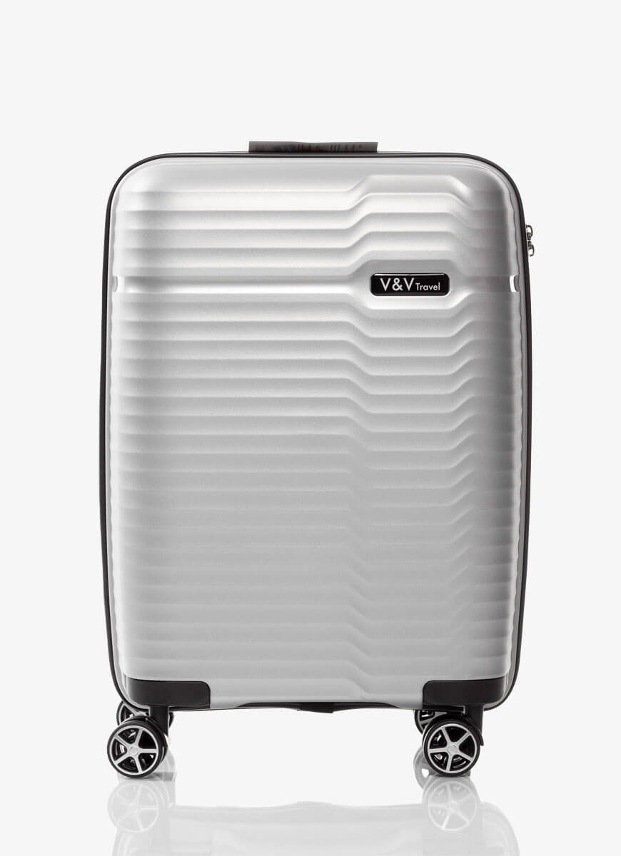 Suitcase V&V Travel Summer Brave 8018-55 Silver